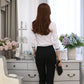 Weißes Langarmshirt für Damen