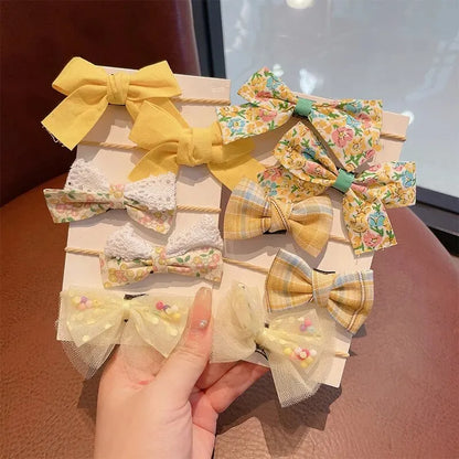 10 stücke Haar Zubehör Mädchen Scrunchies Ästhetischen Haar Krawatten kinder Bands Kinder Bandeaux Elastiquec Stirnbänder Bandes Nette