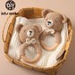 Brinquedo de  Crochet animal de urso chocalho