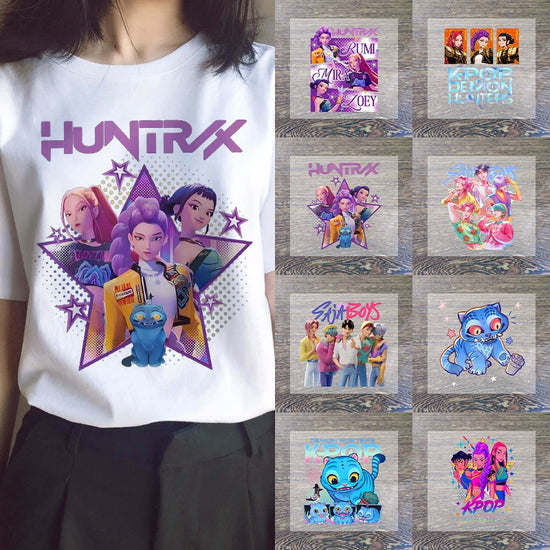 Roupas adesivo  de desenho animado personalizado