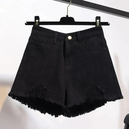 Cowboy-Shorts für Damen, koreanische hohe Taille
