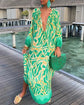 Sexy Langarmkleid mit V-Ausschnitt