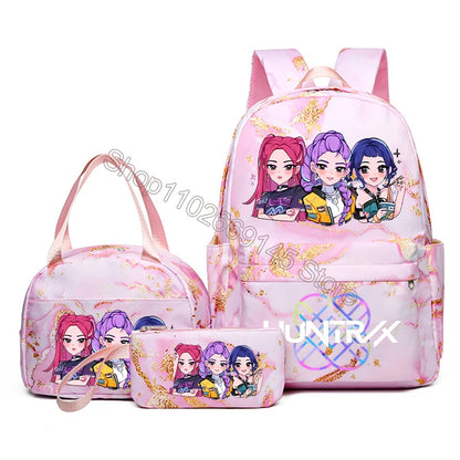 3 pçs de mochila  dos desenhos animados impresso