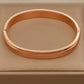 Klassisches, schlichtes Edelstahlarmband mit glattem Bettelarmband für Damen