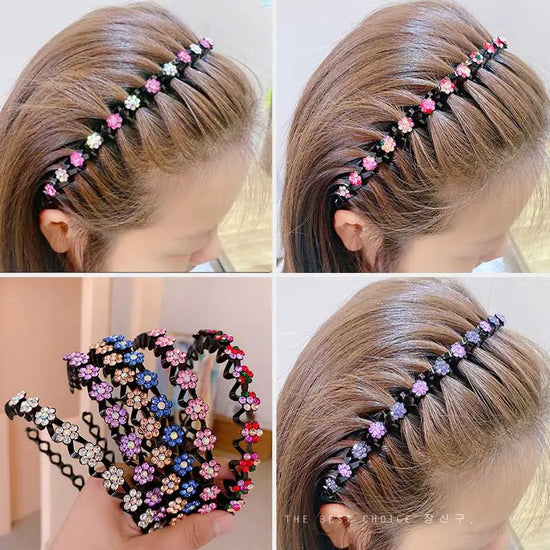 Neue rutschfeste Strass-Stirnbänder, solide Wellen-Haarbänder für Frauen und Mädchen, Lünette, modischer Haarreifen, Damen-Boutique-Haarschmuck
