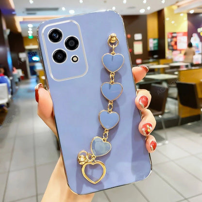 Capa com pulseira  de coração  para  Xiaomi Redmi