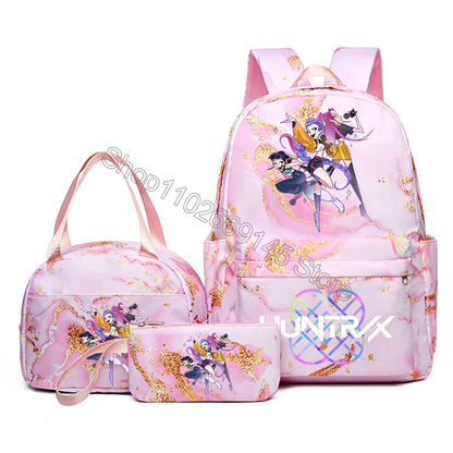 3 pçs de mochila  dos desenhos animados impresso