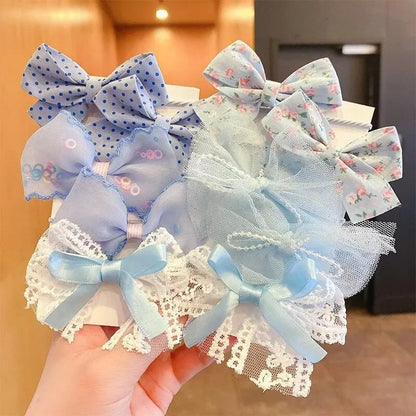 10 stücke Haar Zubehör Mädchen Scrunchies Ästhetischen Haar Krawatten kinder Bands Kinder Bandeaux Elastiquec Stirnbänder Bandes Nette