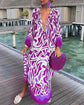 Sexy Langarmkleid mit V-Ausschnitt