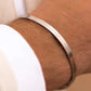 Aço de titânio de 4mm pulseiras abertas de aço inoxidável simplesMen