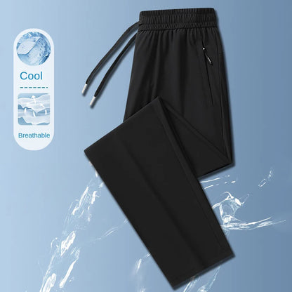 Calças masculinas de seda de gelo  verão