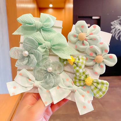 10 stücke Haar Zubehör Mädchen Scrunchies Ästhetischen Haar Krawatten kinder Bands Kinder Bandeaux Elastiquec Stirnbänder Bandes Nette