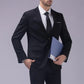 Formeller Slim Fit-Anzug für Herren, einfarbiges Blazer- und Hosenset