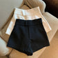 Mooyufon Damen Shorts schwarze Shorts