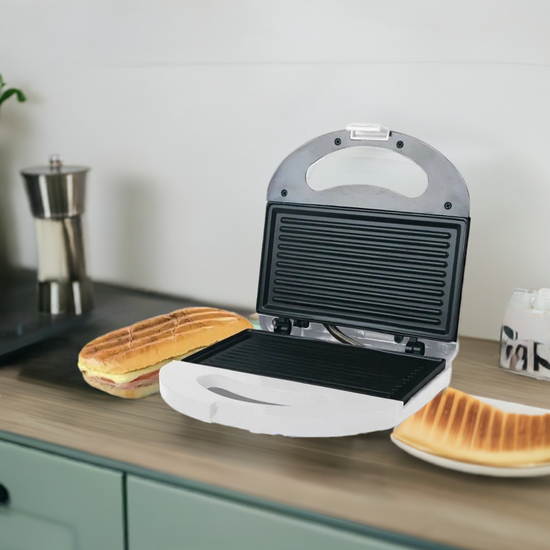 Elektrischer Sandwichmaker mit Grillplatte 1 Leistung 750W