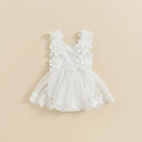Body de renda floral para bebé menina — Nuvika & Cia