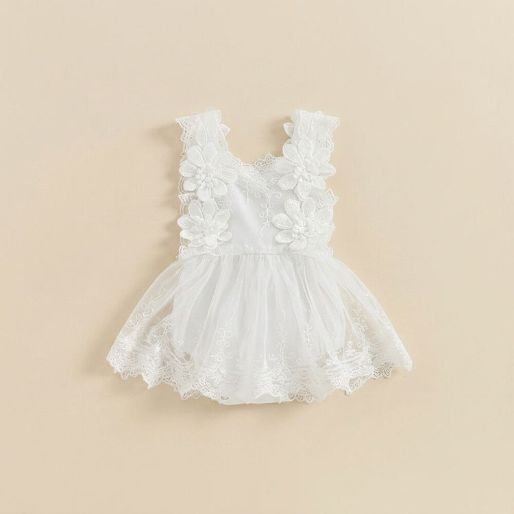 Body de renda floral para bebé menina — Nuvika & Cia